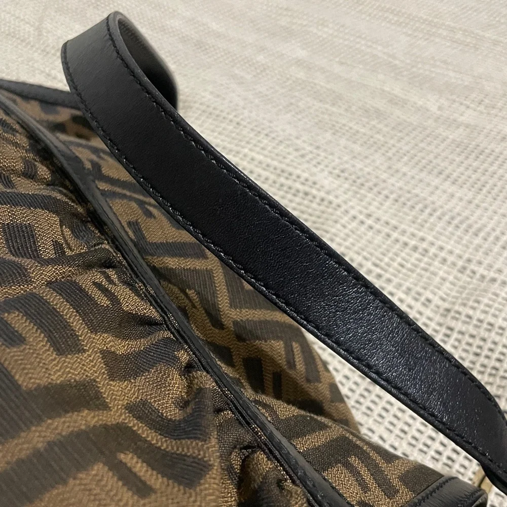 Fendi Zucca Canvas Shoulder Bag